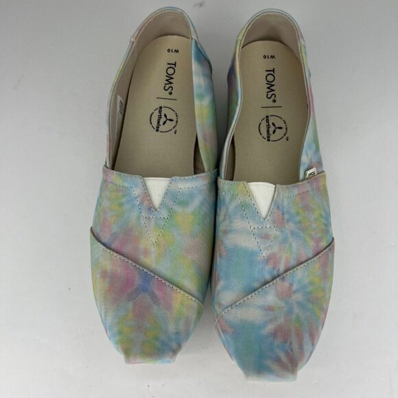 Toms Womens 10015256 Multicolor Alpargata Tie Dye Size W10 Slip-On Flats - Picture 4 of 10